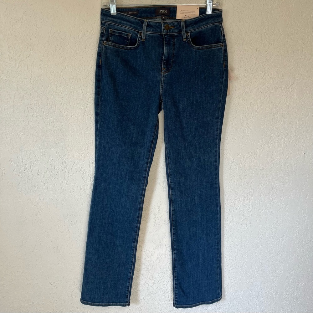 NEW NYDJ Not Your Daughters Jeans Barbara Bootcut Jeans in Antique Blue size 4